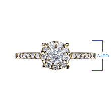 Кольцо из желтого золота c бриллиантами