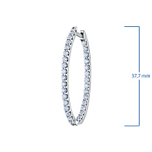 Серьги из белого золота c бриллиантами