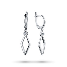 Серьги из серебра с бриллиантом
