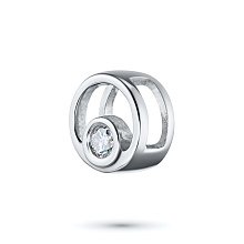 Классическая подвеска из белого золота с бриллиантом