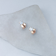 Пусеты из красного золота