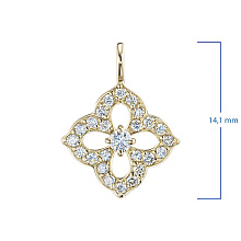 Подвеска из желтого золота c бриллиантами