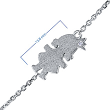 Браслет из белого золота с бриллиантом