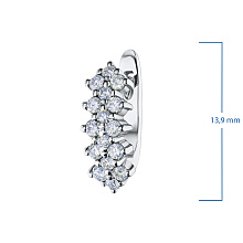 Серьги из белого золота c бриллиантами