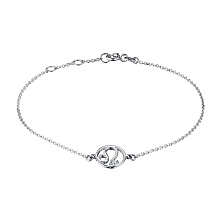 Браслет из комбинированного золота с бриллиантом