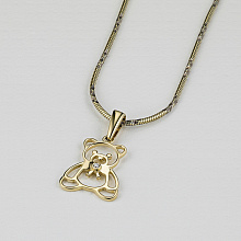 Подвеска из желтого золота с бриллиантом