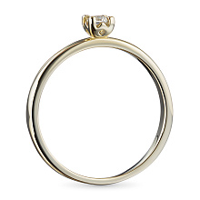 Кольцо из желтого золота с бриллиантом