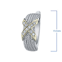 Серьги из комбинированного золота c бриллиантами