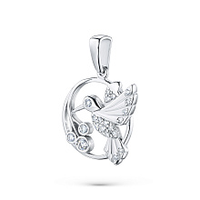 Подвеска из комбинированного золота с бриллиантами