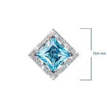 Подвеска из комбинированного золота с и топазом и бриллиантами