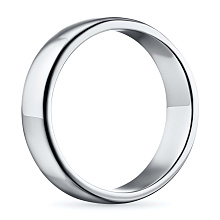 Гладкое кольцо из белого золота