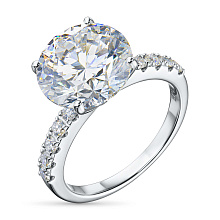 Кольцо из белого золота c бриллиантами