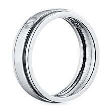 Кольцо из комбинированного золота с бриллиантами