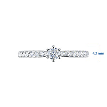 Кольцо из белого золота с бриллиантами