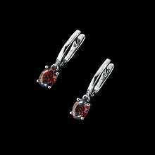 Серьги из серебра с гранатами