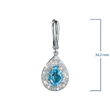 Серьги из комбинированного золота с и топазами и бриллиантами