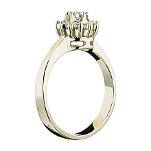 Кольцо из желтого золота c бриллиантами