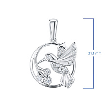 Подвеска из комбинированного золота с бриллиантами