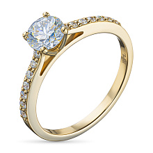 Кольцо из желтого золота c бриллиантами