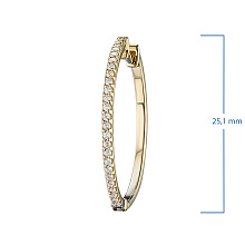 Серьги из желтого золота c бриллиантами