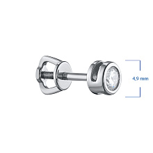 Пусеты из белого золота с бриллиантами