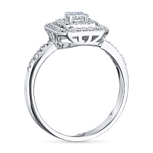 Кольцо из белого золота c бриллиантами