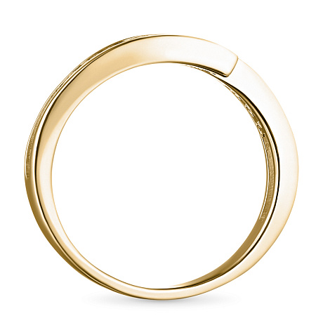 Классическое кольцо из желтого золота с бриллиантами