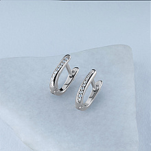 Серьги из белого золота с бриллиантами