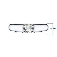 Кольцо из белого золота с бриллиантом