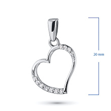 Подвеска из белого золота с бриллиантами