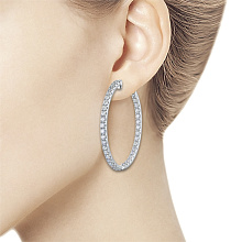 Серьги из белого золота c бриллиантами