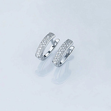 Серьги из белого золота c бриллиантами