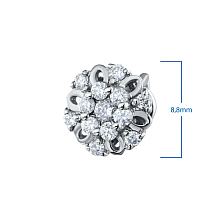 Пусеты из белого золота c бриллиантами