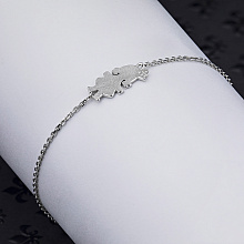 Браслет из белого золота с бриллиантом