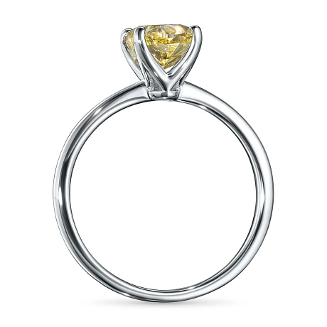 Помолвочное кольцо из белого золота