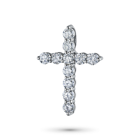 Подвеска из комбинированного золота с бриллиантами