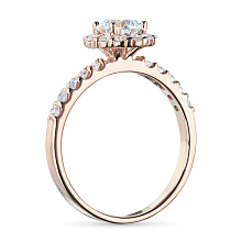 Кольцо из красного золота c бриллиантами