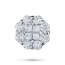 Подвеска из комбинированного золота с бриллиантами