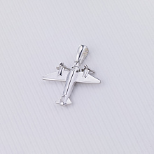 Классическая подвеска из серебра с бриллиантом