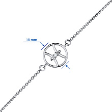 Браслет из комбинированного золота с бриллиантом