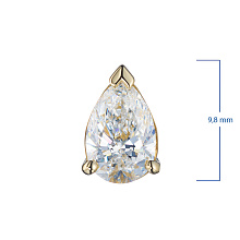 Классическая подвеска из желтого золота с бриллиантом