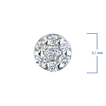 Подвеска из серебра c бриллиантами