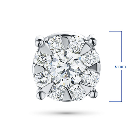 Подвеска из комбинированного золота с бриллиантами