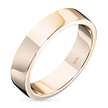Гладкое кольцо из красного золота