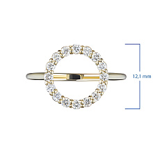 Кольцо из желтого золота с бриллиантами