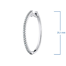 Серьги из белого золота с бриллиантами