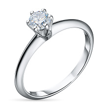 Помолвочное кольцо из комбинированного золота с бриллиантом