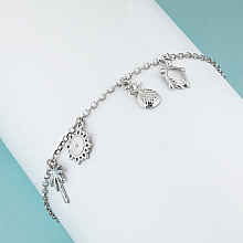 Браслет из серебра с бриллиантом