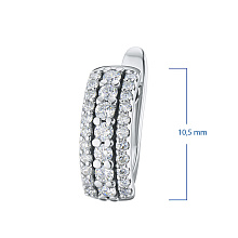 Серьги из комбинированного золота с бриллиантами