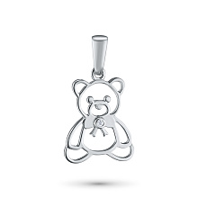 Подвеска из серебра с бриллиантом